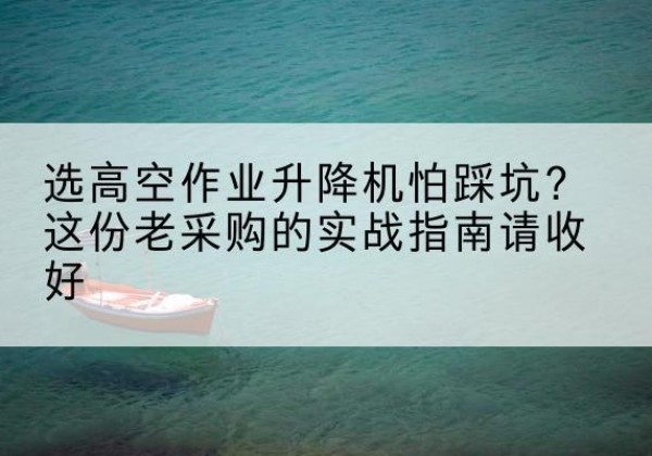 富源高空作业升降机厂家推荐-选高空作业升降机怕踩坑？这份老采购的实战指南请收好